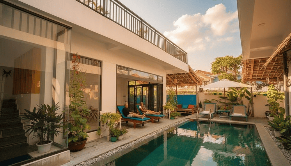 Dolphin Homestay at An Bang Beach offers cozy coastal vibes, local charm, and the kind of sunrise that makes you forget your alarm ever existed